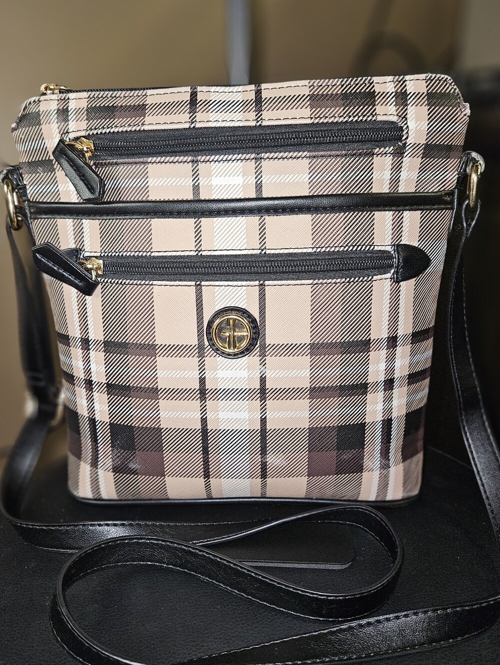 Giani Bernini Plaid North South Crossbody